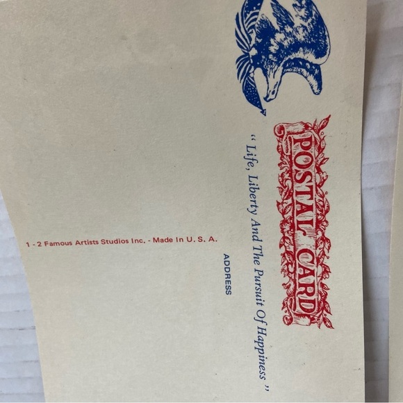 Life Liberty and the Pursuit of Happiness Patriotic Vintage Postcard Made In USA - Picture 8 of 15